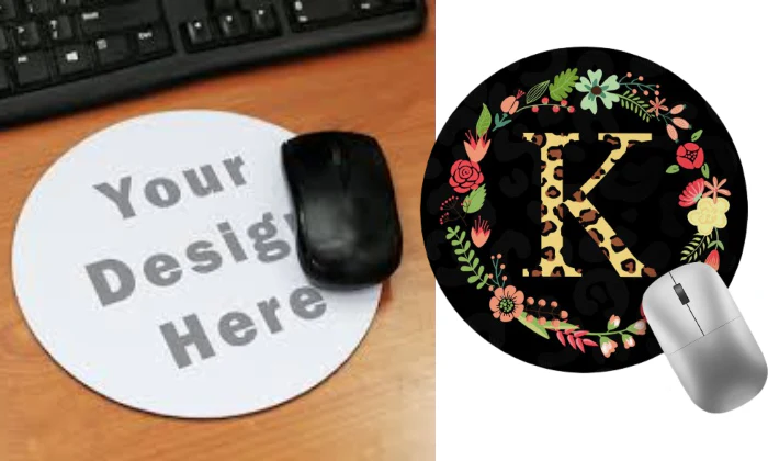1 x Customisable Round Mouse Pad