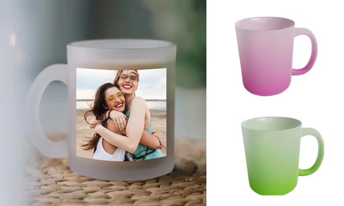 1 x Frosted Glass Mug