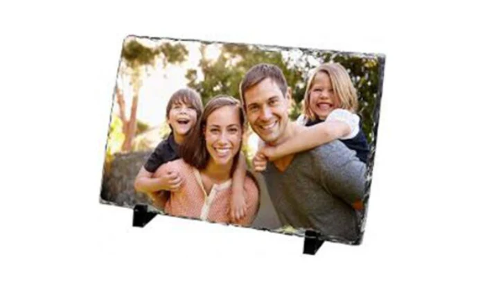 1 x Personalised Slate Stone Photo Display