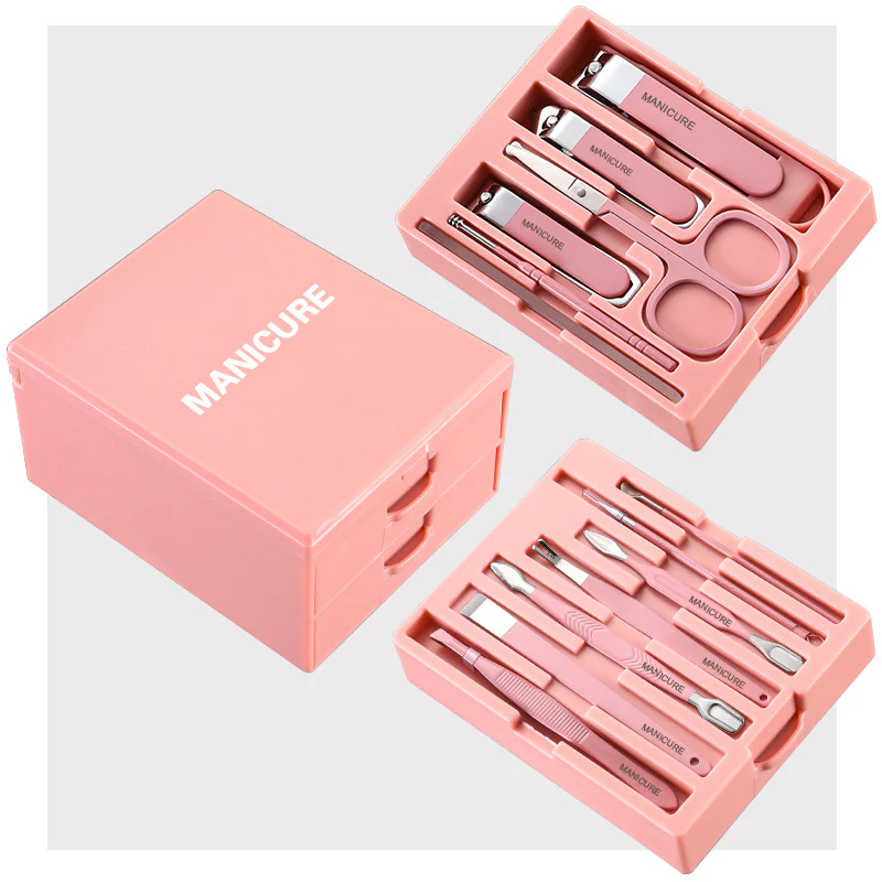 13 Pcs Carbon Steel Anti-Splash Manicure Tool Nail Clipper Set Mirror Box - Image 5