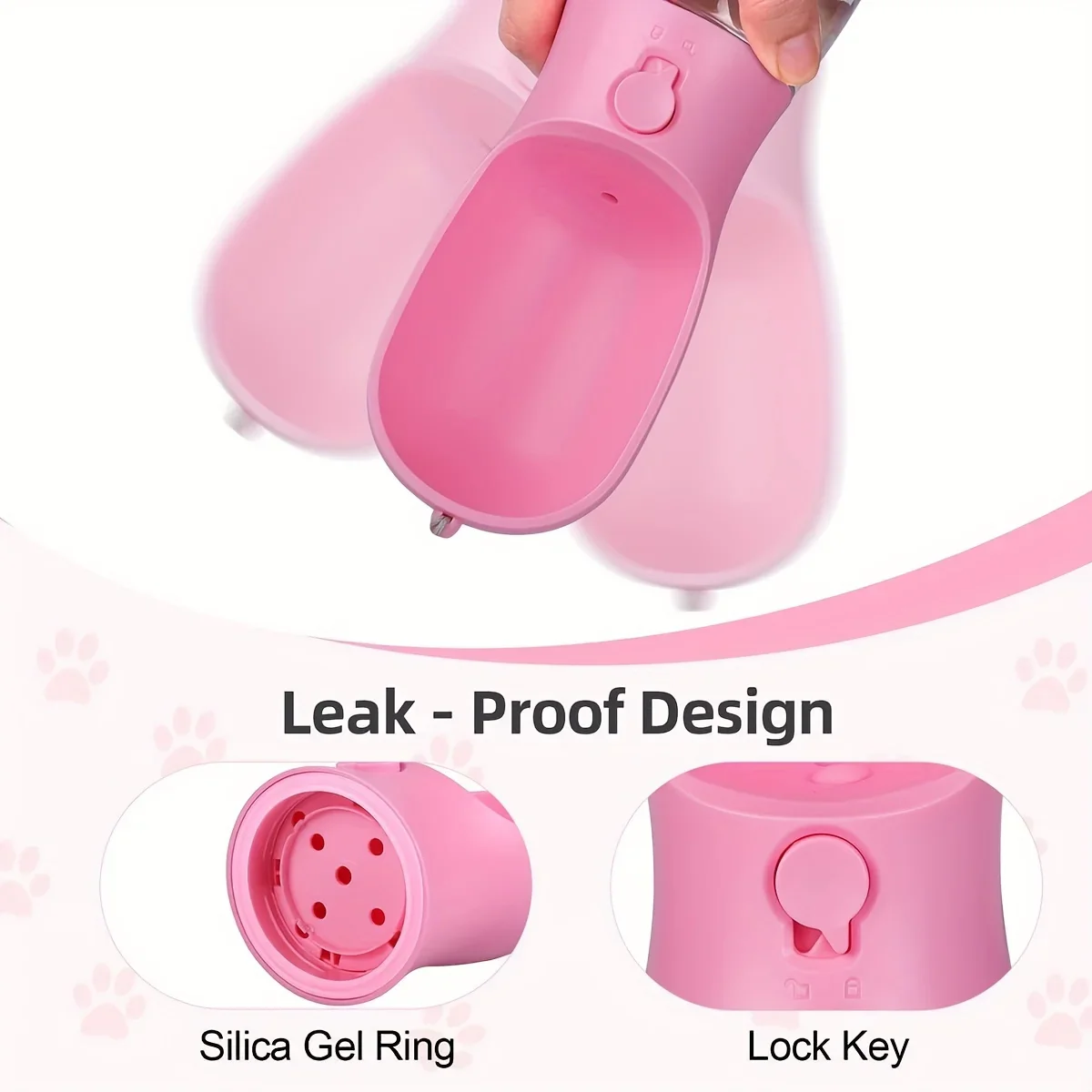 Dog/Cat Portable Water Bottle with Food Container - Image 3