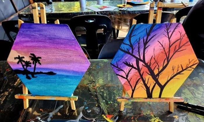 2-Hour Sip and Paint Session including Wine & Snacks for 2 at Art by Kemi - Image 2
