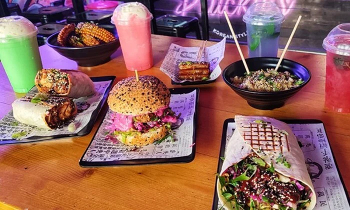 2 x Burgers/ Tortilla/ Bao Bun, 2 x Superb Sides and 2 x Milkshakes at Plucky’s Fried Chicken Korean Style - Image 2