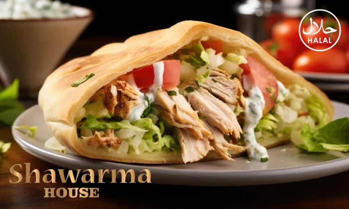 2 x Chicken Pitas with Chips at Shawarma House