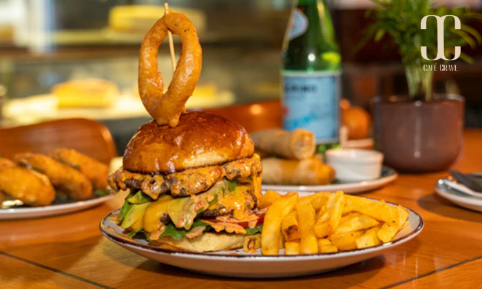 2 x Gourmet Burgers with Fries & Dessert to Share at Crave Café, Claremont