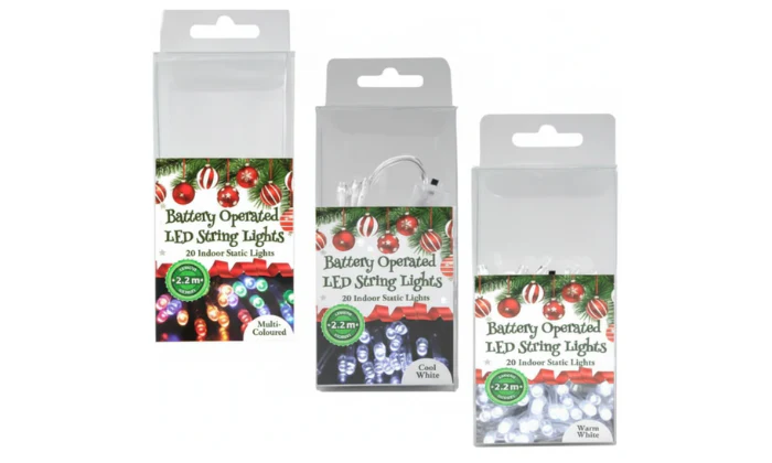20 LED 2.2m Battery Operated Fairy Lights - Assorted - Image 2