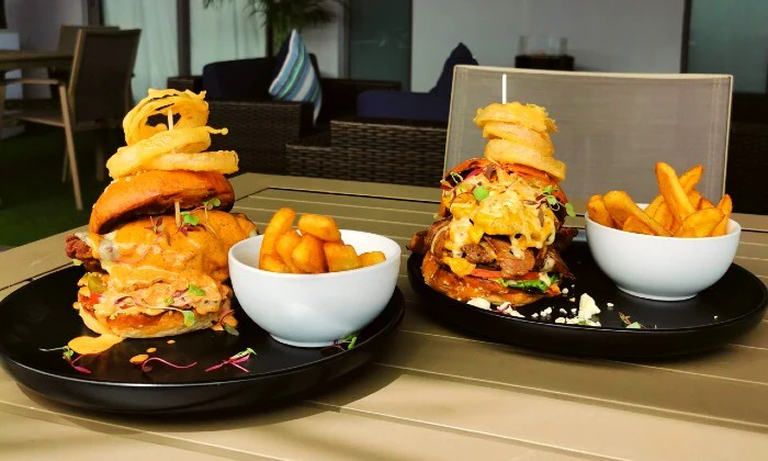 200g Gourmet Burgers with Rustic Fries and Onion Rings for 2 - Image 2