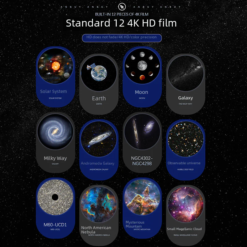 Galaxy Projection Lamp With 12 4K HD Slides - Image 4