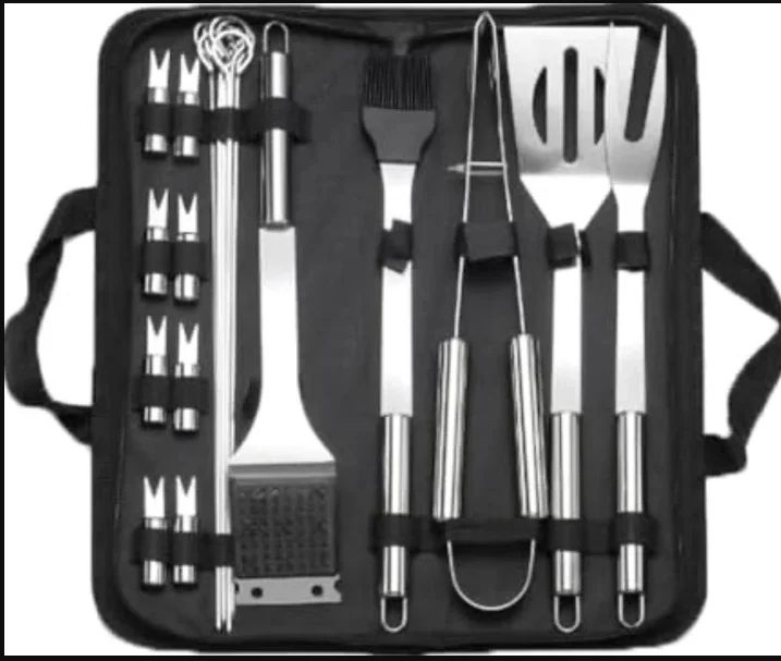 20/27-Piece Stainless Steel BBQ Grill Tools Set - Image 2