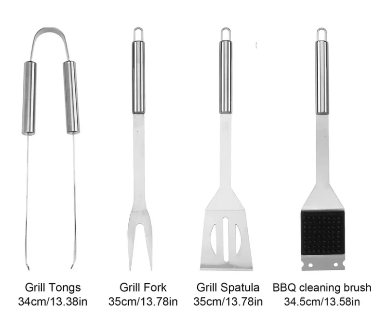 20/27-Piece Stainless Steel BBQ Grill Tools Set - Image 6