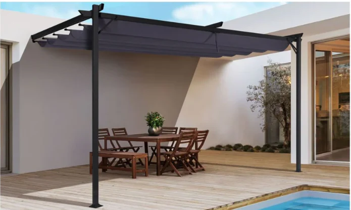 3 x 2.7m Outdoor Pergolas - Grey - Fine Living - Image 9