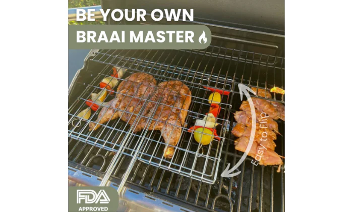 4-Piece Braai Grid & Tong Set - Image 2