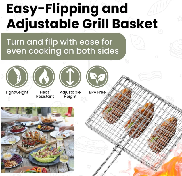 4-Piece Braai Grid & Tong Set - Image 3