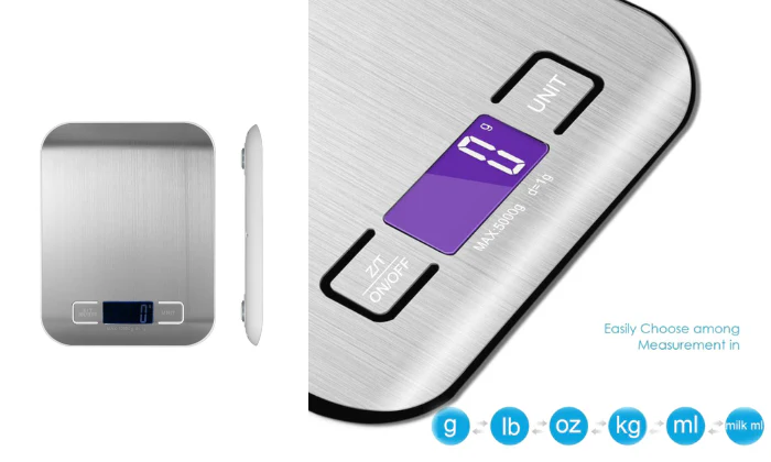 5 KG Stainless Steel Kitchen Scale - Image 3
