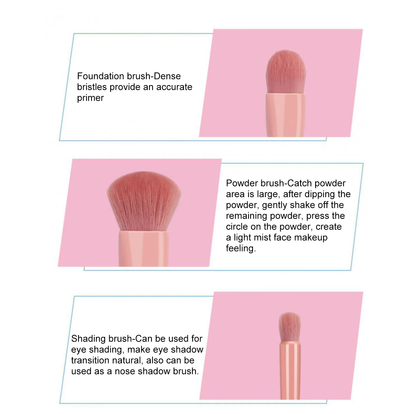5-Piece Travel Cosmetic Brushes Kit - Image 4