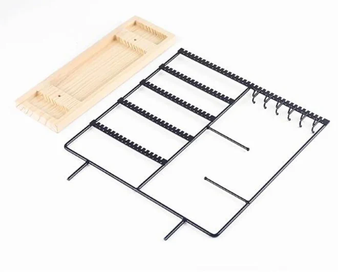 5-Tier, 90-Hole Wooden Jewellery Organiser - Image 5