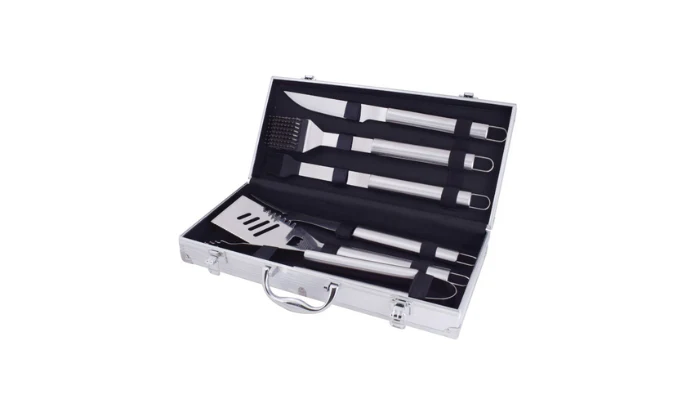 6-Piece Braai Utensils in Silver Case