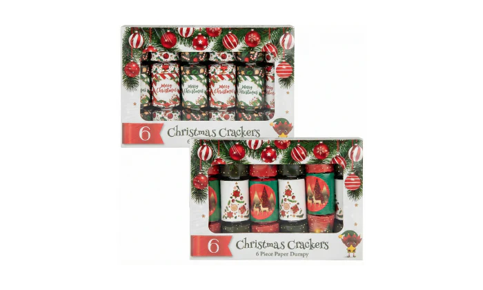 6-Piece Dumpy Christmas Crackers