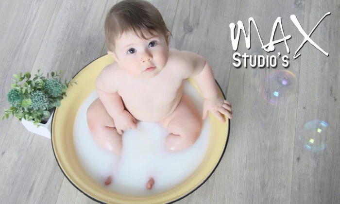 60-Minute Milk or Fruit Bath Baby Shoot