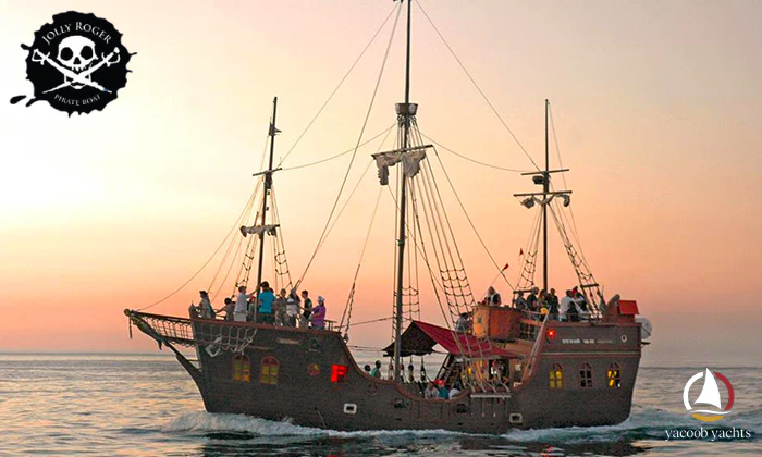 90-Minute Sunset Bay Cruise for 2 on Jolly Roger Pirate Ship, V&A Waterfront