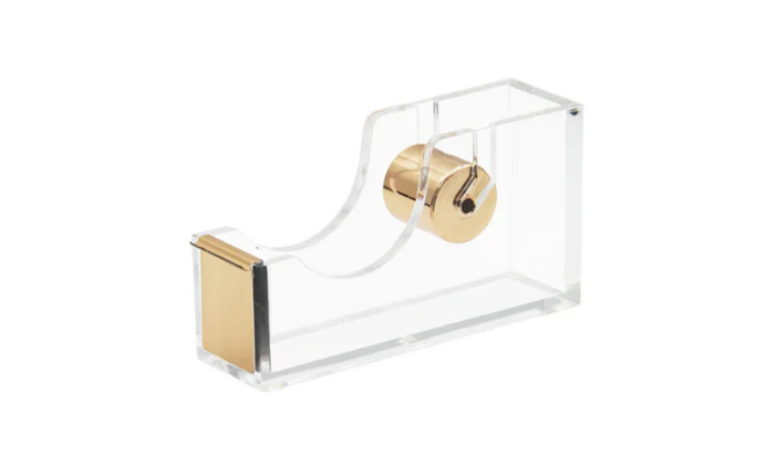 Acrylic Sellotape Holder - Gold