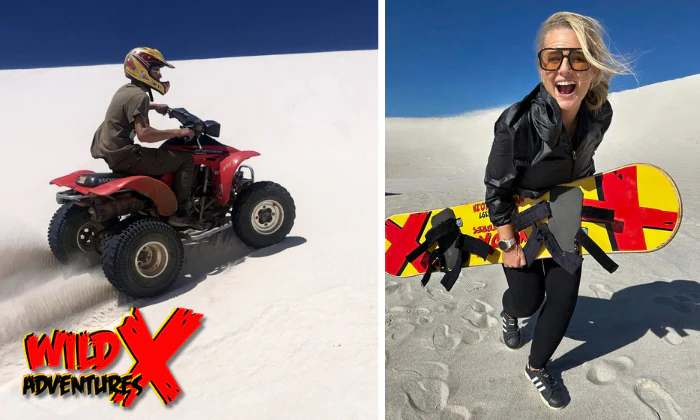 Activity Combo: Quad Bike Ride & Glamboarding – WildX Adventures, Atlantis Dunes