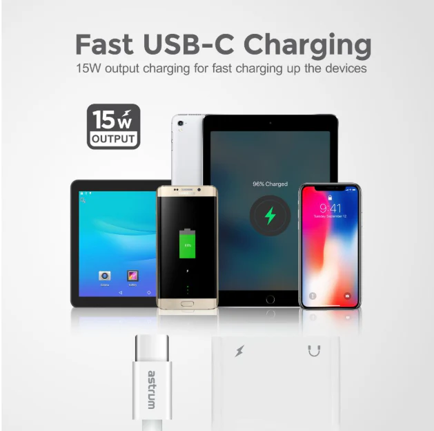Astrum AS045 USB-C to Audio Aux DAC + USB-C Adapter - Image 4