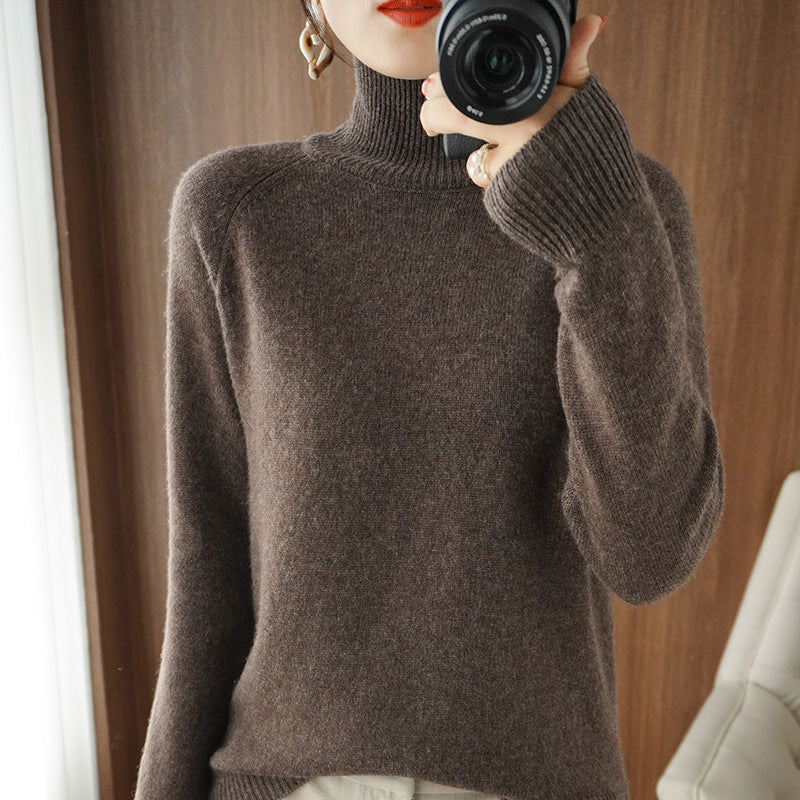Women's Elegant High-Neck Knit Super Soft Sweater - Image 8