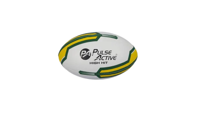 Pulse Active Rugby Ball Size-5 Rubber Pimple Grip