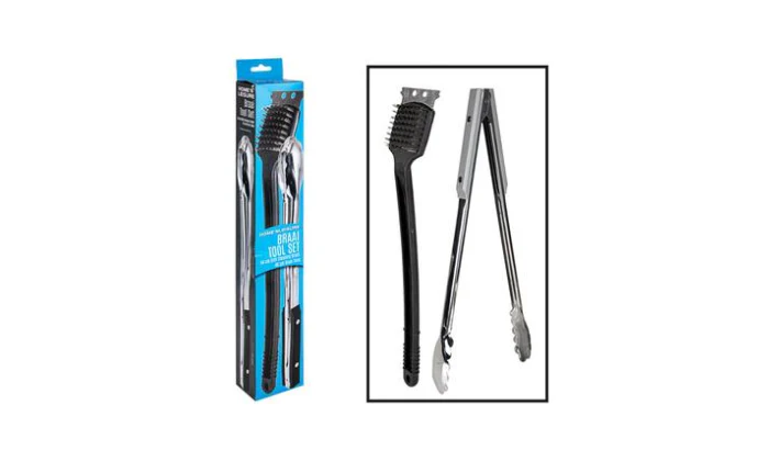 Bbq Tong And Grill Cleaner Set