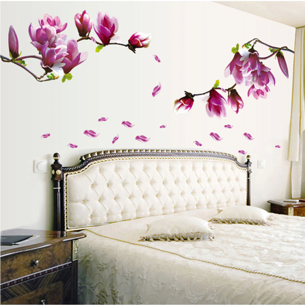 Beautiful Mangnolia Flowers Removable Wallpaper - Image 11