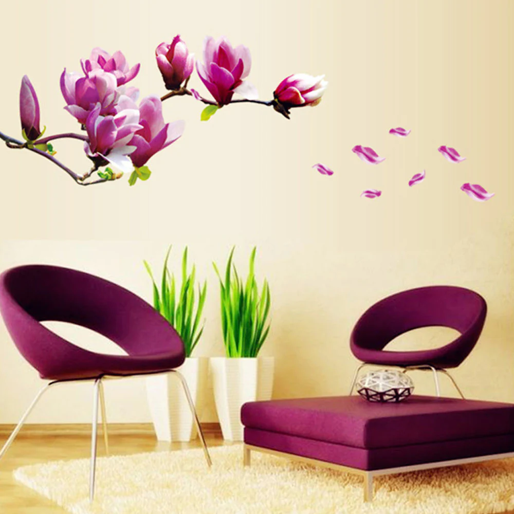Beautiful Mangnolia Flowers Removable Wallpaper - Image 12