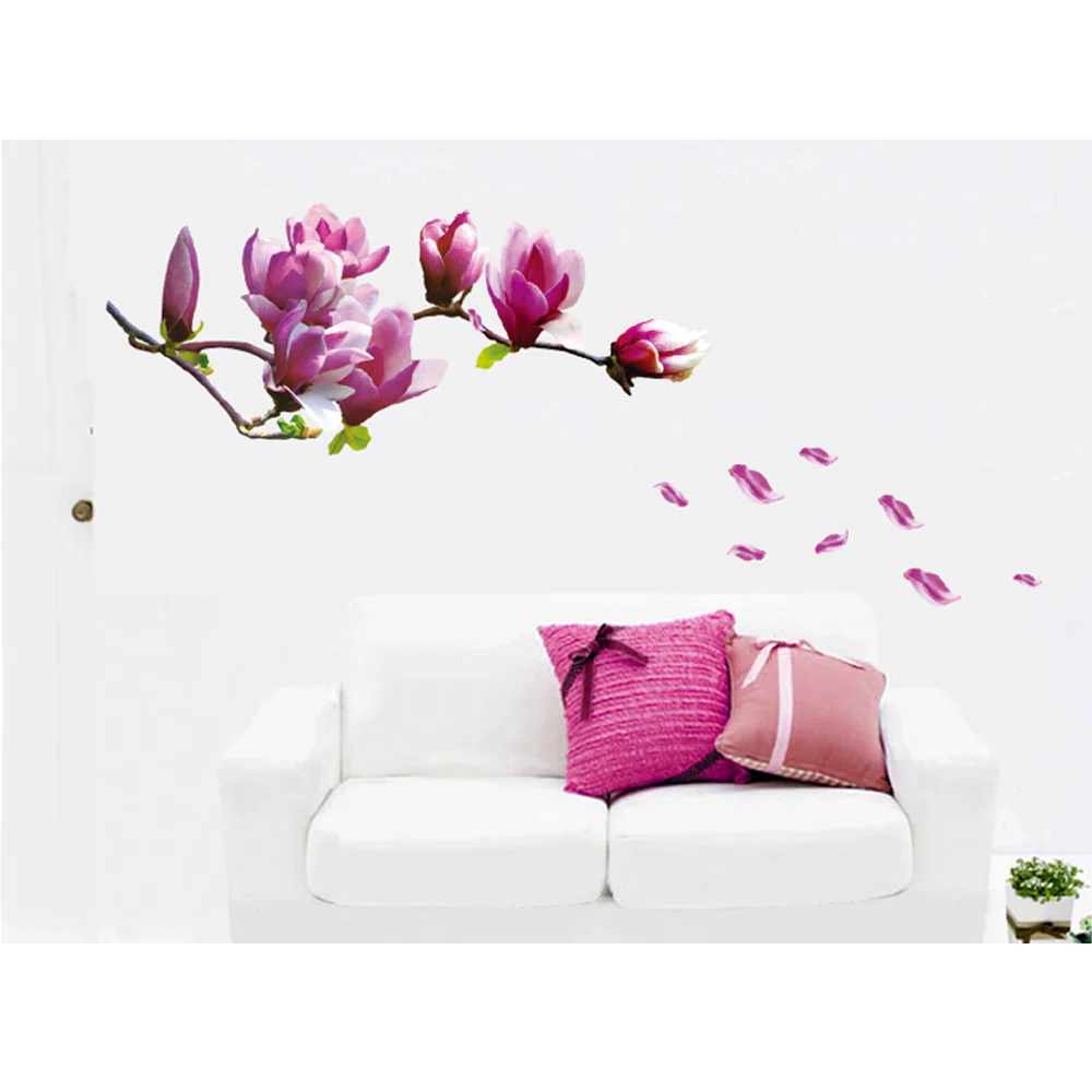 Beautiful Mangnolia Flowers Removable Wallpaper - Image 8