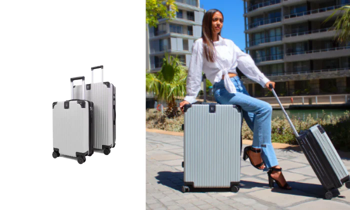 Berlin Luggage Hardshell Suitcases Set of 2 with Cover - Image 2