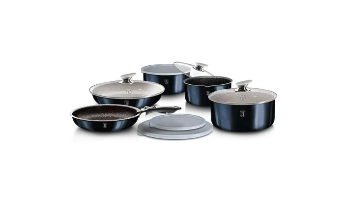 Berlinger Haus 12 Piece Marble Coating Cookware Set - Aquamarine Edition
