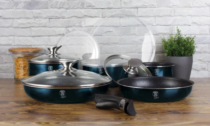 Berlinger Haus 12 Piece Marble Coating Cookware Set - Aquamarine Edition - Image 2