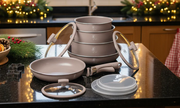 Berlinger Haus 12-Piece Titan Pro Non Stick Coating Oven Safe Cookware Set