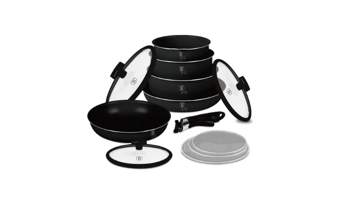 Berlinger Haus 12-Piece Titan Pro Non Stick Coating Oven Safe Cookware Set - Image 2