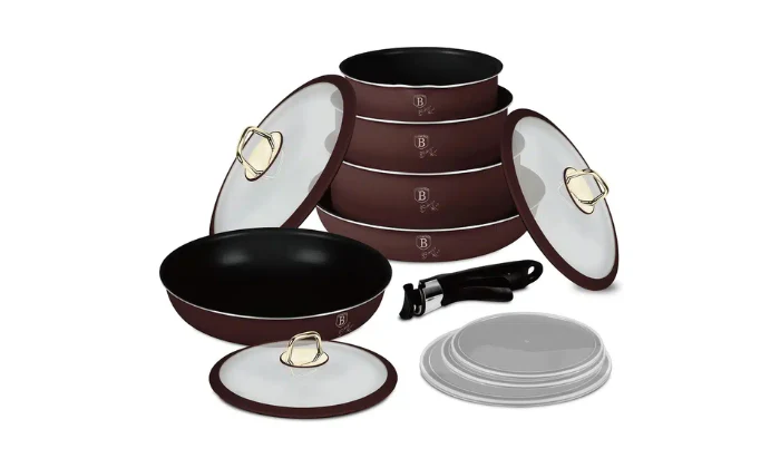 Berlinger Haus 12-Piece Titan Pro Non Stick Coating Oven Safe Cookware Set - Image 4