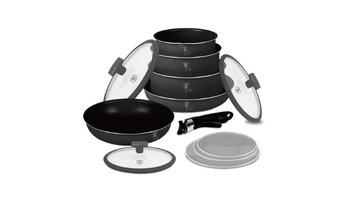 Berlinger Haus 12-Piece Titan Pro Non Stick Coating Oven Safe Cookware Set - Image 6