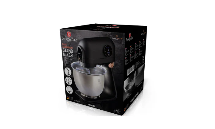 Berlinger Haus 1200w Cast Aluminum Kitchen Machine Stand Mixer - Black Rose - Image 4