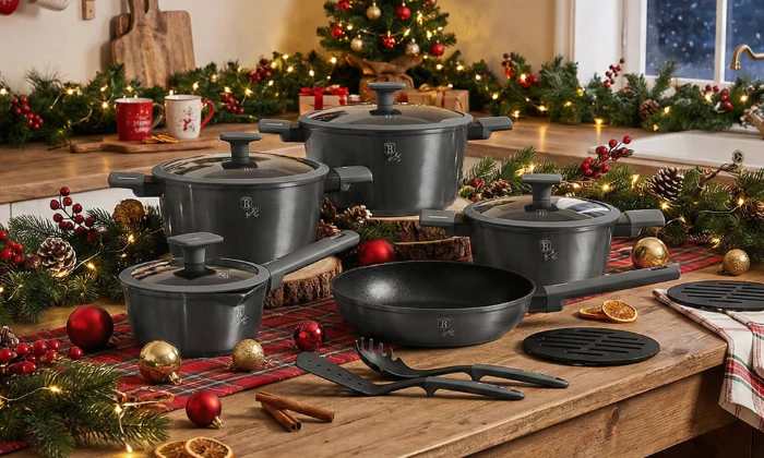 Berlinger Haus 15-piece Titan Pro Non-Stick Oven Safe Cookware Sets