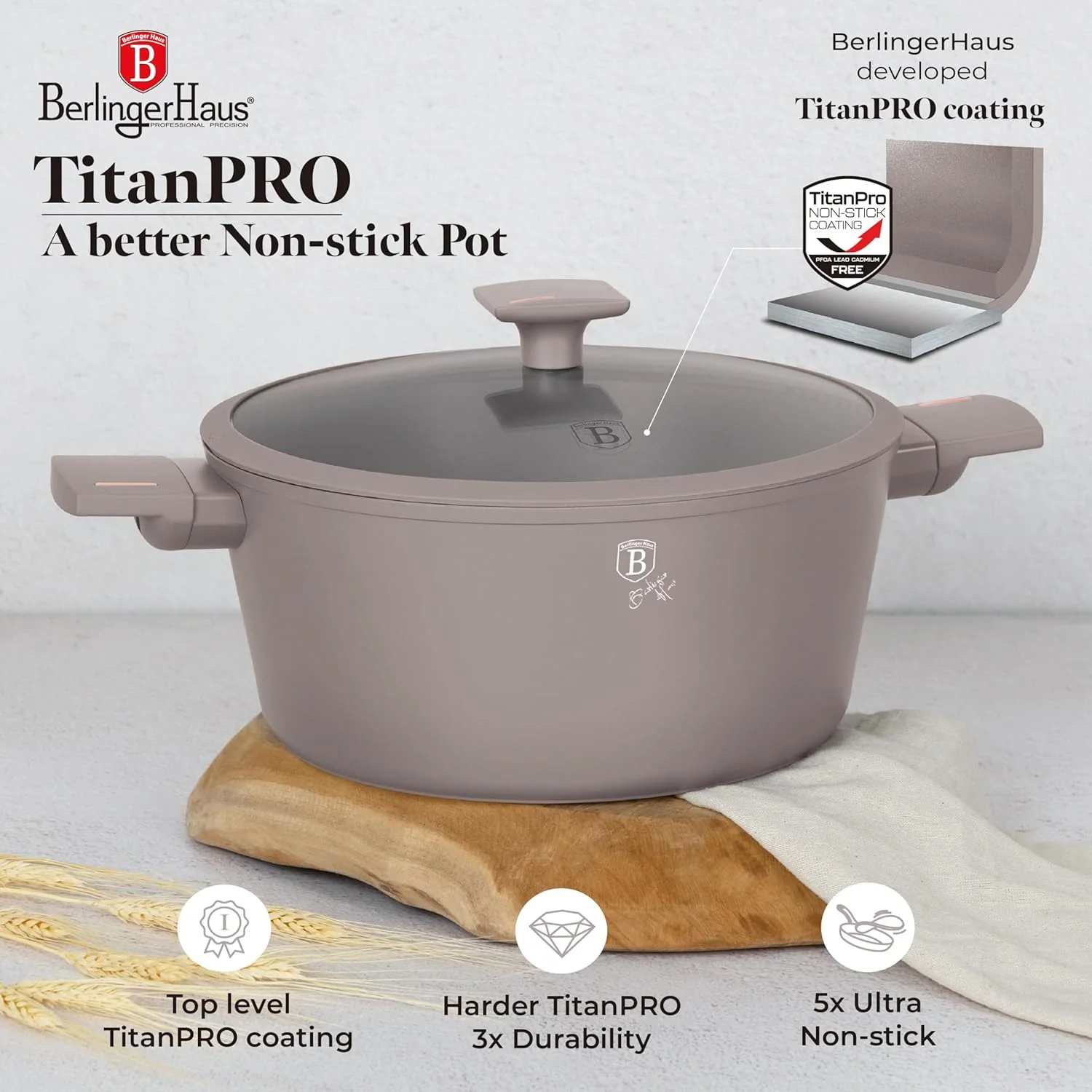Berlinger Haus 15-piece Titan Pro Non-Stick Oven Safe Cookware Sets - Image 13