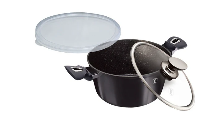Berlinger Haus 24cm Marble Coating Casserole with Lid - Carbon Pro Edition - Image 4