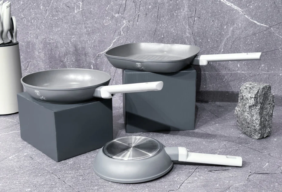 Berlinger Haus 3-Piece Marble Coating Fry & Grill Pan Set