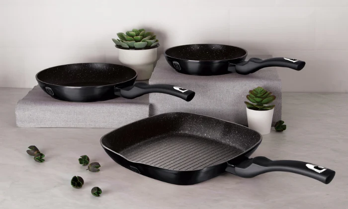 Berlinger Haus 3-Piece Marble Coating Fry & Grill Pan Set - Image 2
