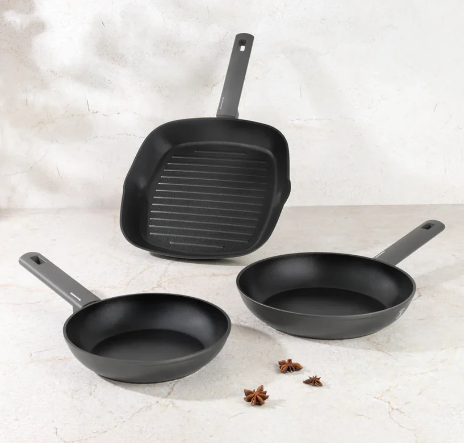 Berlinger Haus 3-Piece Marble Coating Fry & Grill Pan Set - Image 4