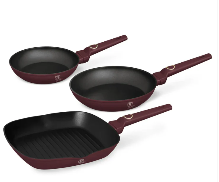 Berlinger Haus 3-Piece Marble Coating Fry & Grill Pan Set - Image 7