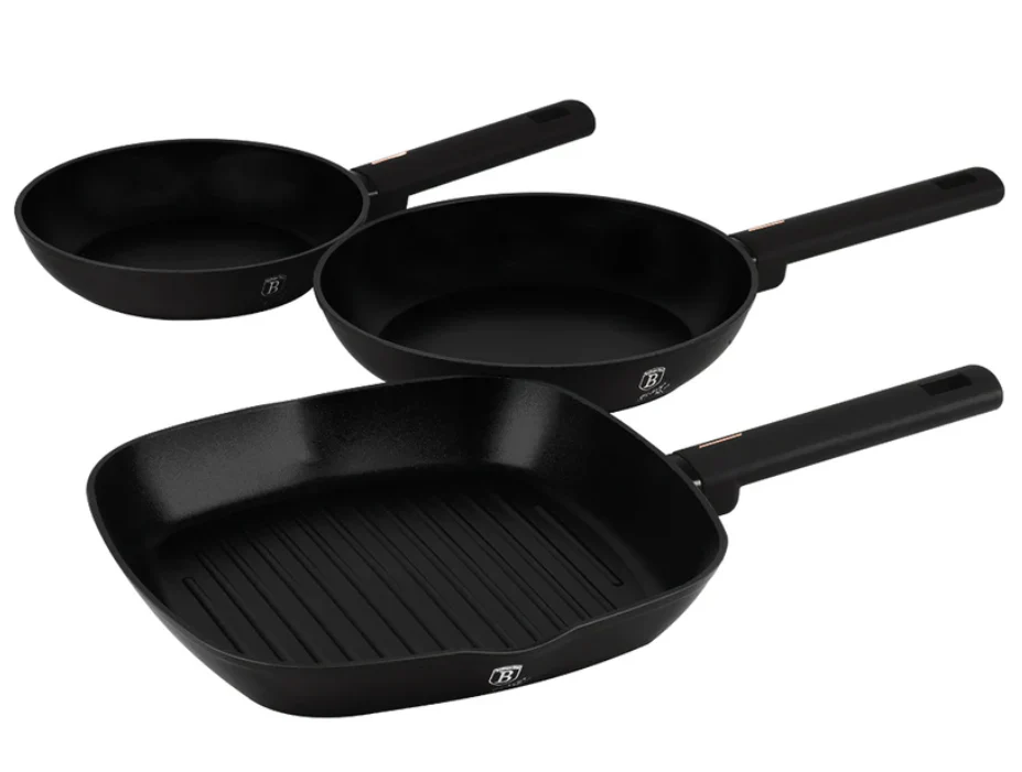 Berlinger Haus 3-Piece Marble Coating Fry & Grill Pan Set - Image 8