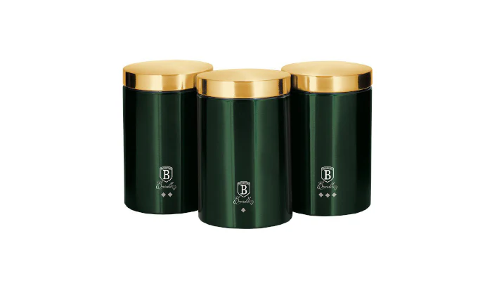 Berlinger Haus 3 Piece Premium Canister Set - Emerald Edition